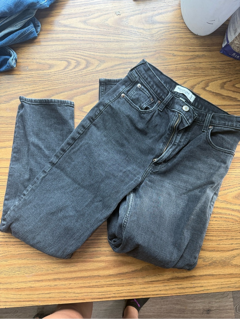 Abercrombie & Fitch Straight Black Wash Jeans